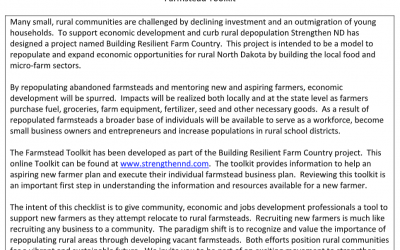 Economic Developer Checklist to Support Small Farm Recruitment & Production